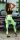 Alakformáló PUSH UP neonzöld mintás fitness leggings / cicanadrág (8096)