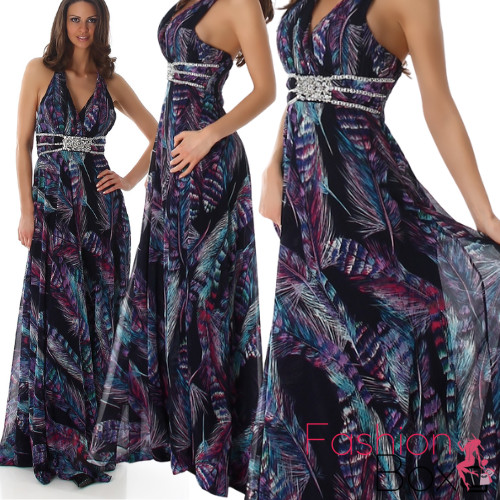 Exkluzív elegáns köves mintás ruha / hosszú ruha (9186)