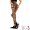 Alakformáló barna leopárd mintás magas derekú kapcsokkal állítható leggings / cicanadrág (HL-310)