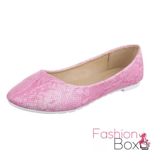  Pink kígyó mintás balerina cipő (A10127)