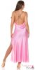 Elegáns rózsaszín nyitott láncos hátú maxi ruha hosszú ruha