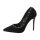 Fekete szegecses magas sarkú cipő (LE032P)