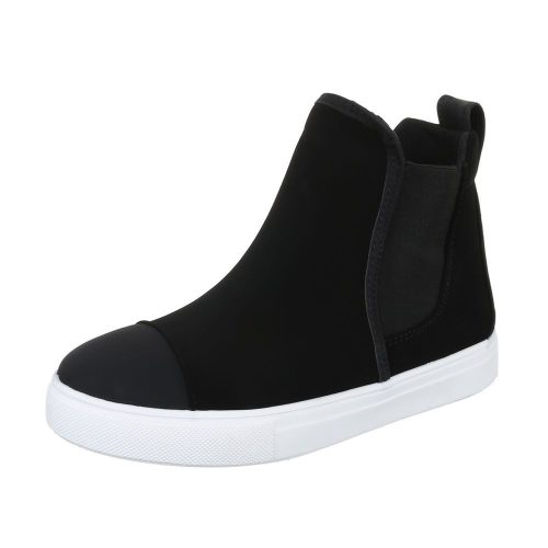 Fekete magasított szárú sportcipő / sneaker (X-36)