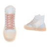 Pink-fehér magasított szárú áttetsző tornacipő / sneaker (ab50)